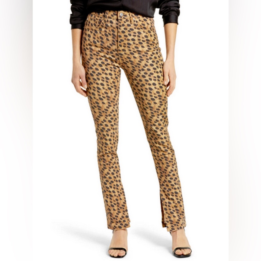 WeWoreWhat Tan and Brown Animal Print Pants